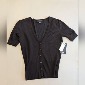 Black Button-Up Cardigan